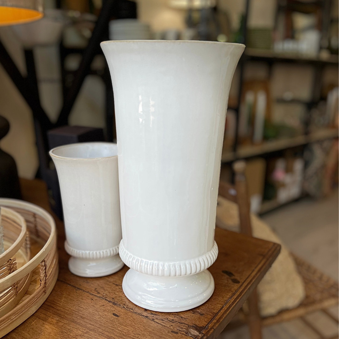 Grand vase en céramique blanc "Antoinette"