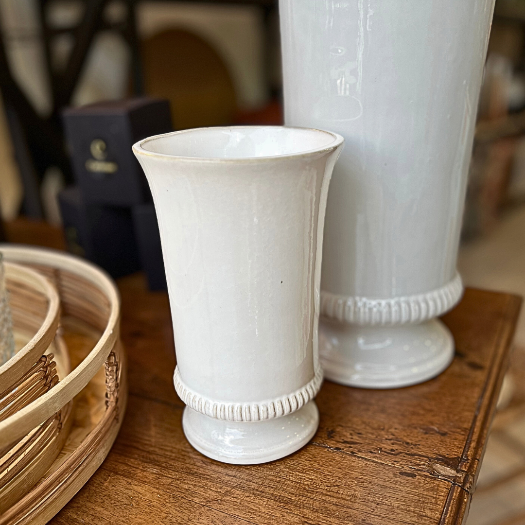 Grand vase en céramique blanc "Antoinette"