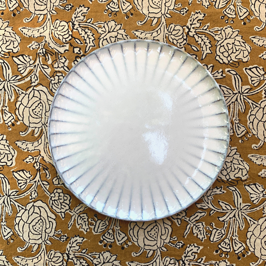 Assiettes de table en céramique blanche "Inku"
