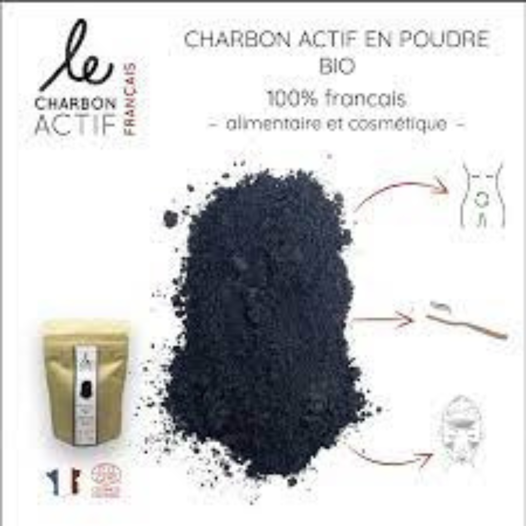Charbon actif français Bio en poudre
